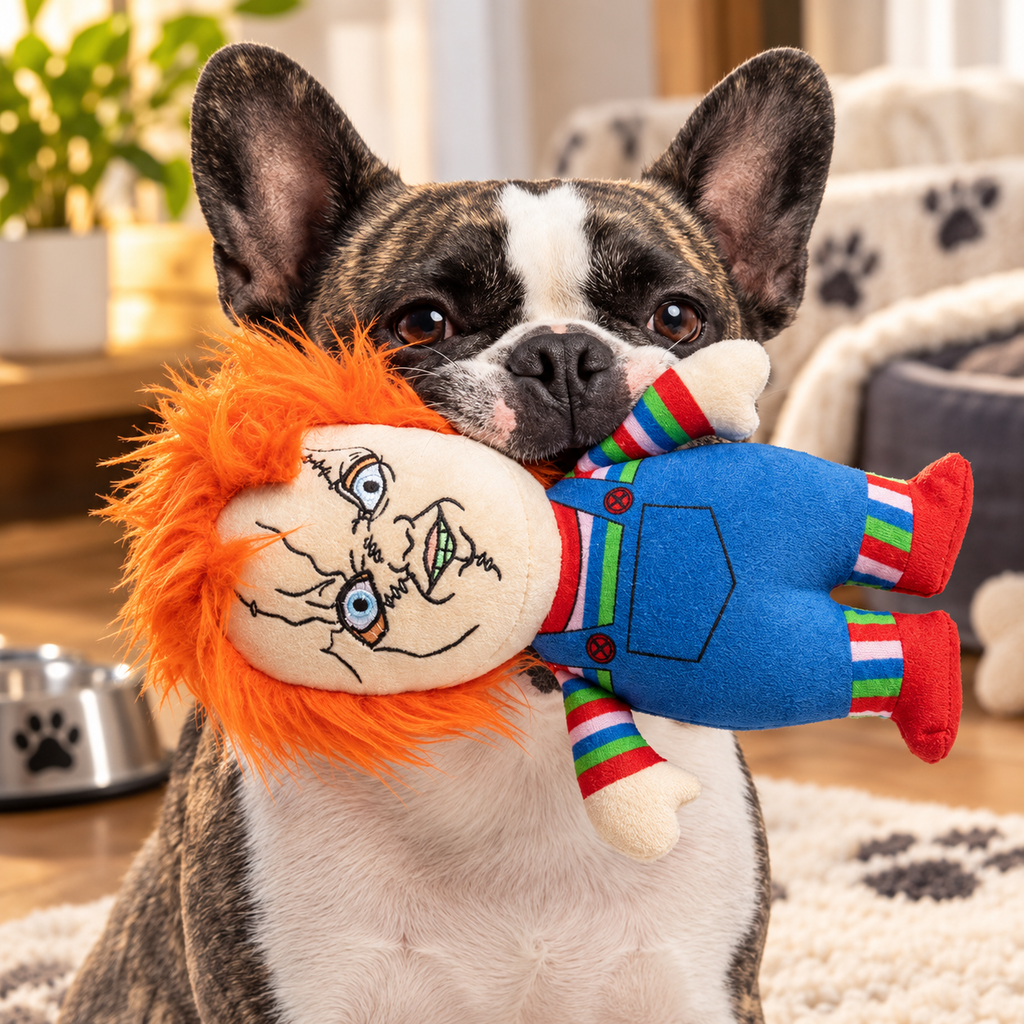 Spooky Character Plush Dog Toy