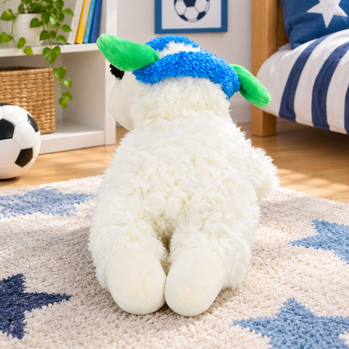 Football Lamb Plush Dog Toy