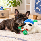 Football Lamb Plush Dog Toy