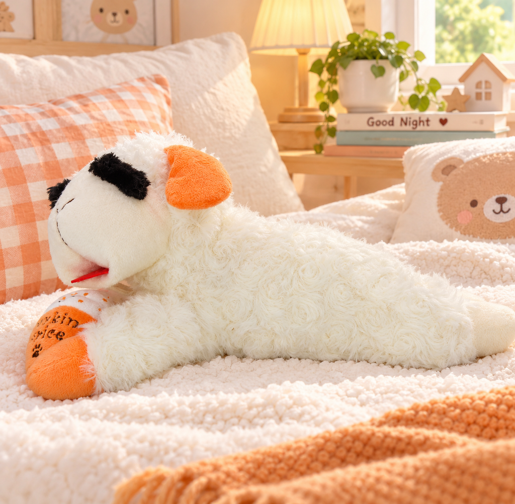 Pupkin Spice Lamb Plush Dog Toy
