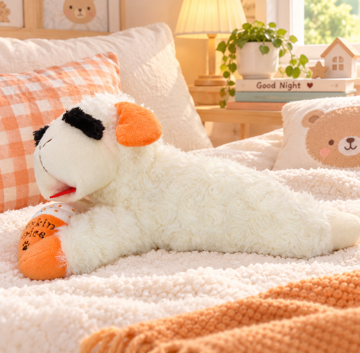 Pupkin Spice Lamb Plush Dog Toy