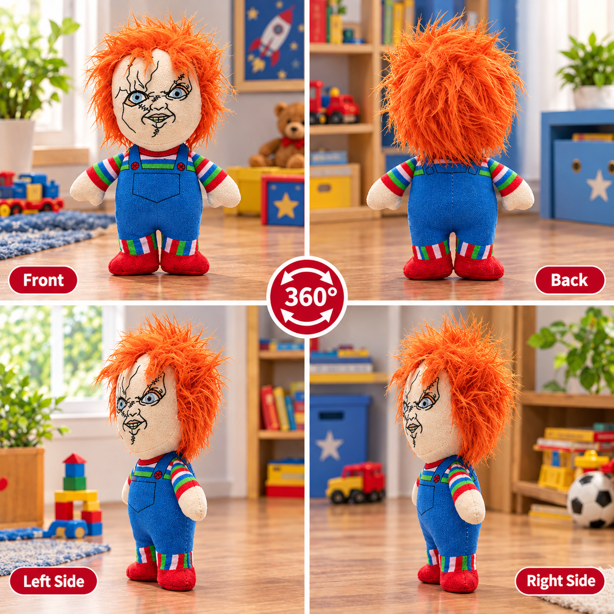 Spooky Character Plush Dog Toy