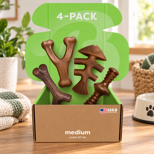 Durable Dog Chew Toys 4 Pack